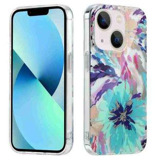 For iPhone 13 Electroplated Symphony Phone Case(Watercolor Flower)