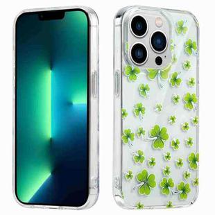 For iPhone 13 Pro Max Electroplated Symphony Phone Case(Four-leaf-clover)