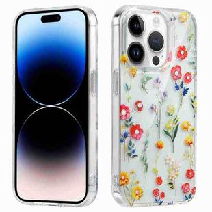 For iPhone 14 Pro Max Electroplated Symphony Phone Case(Miscellaneous Flowers)