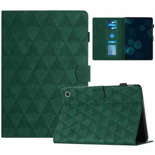 For Amazon Kindle HD10 2021 Diamond Texture Embossed Leather Smart Tablet Case(Green)