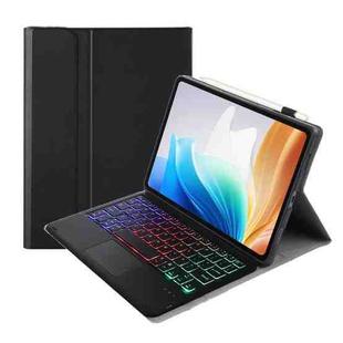 For OPPO Pad Air2 11.4 inch OP14-AS TPU Ultra-thin Detachable Backlight Bluetooth Keyboard Leather Case with Touchpad(Black)