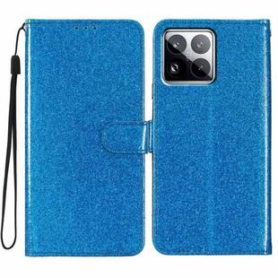 For Xiaomi 15 Pro Glitter Powder Flip Leather Phone Case(Blue)