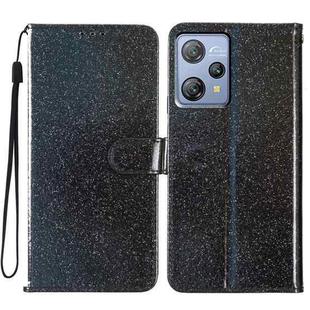 For Blackview A53 Pro Glitter Powder Flip Leather Phone Case(Black)