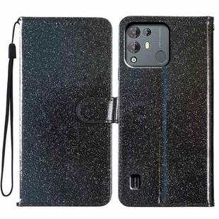 For Blackview A55 Pro Glitter Powder Flip Leather Phone Case(Black)