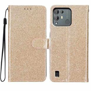 For Blackview A55 Pro Glitter Powder Flip Leather Phone Case(Gold)