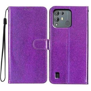 For Blackview A55 Pro Glitter Powder Flip Leather Phone Case(Purple)