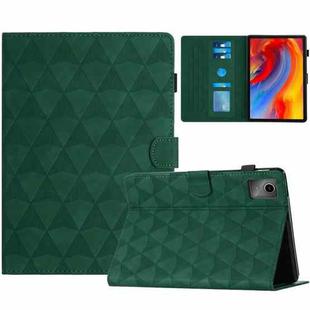 For Lenovo Tab M11/Xiaoxin Pad 11 2024 Diamond Texture Embossed Leather Smart Tablet Case(Green)