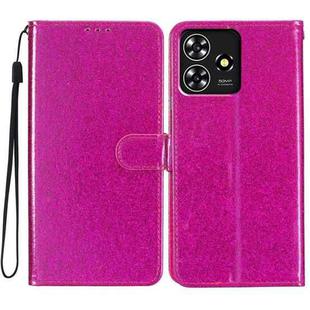 For ZTE Blade A73 4G Glitter Powder Flip Leather Phone Case(Rose Red)