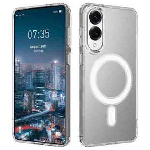 For Samsung Galaxy S25 Edge 5G MagSafe Magnetic Acrylic TPU Phone Case(Transparent)