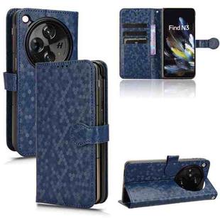 For OnePlus Open / OPPO Find N3 Honeycomb Dot Texture Leather Phone Case(Blue)