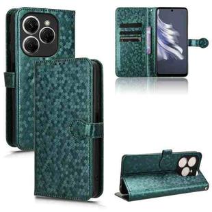 For Tecno Spark 20 Pro Honeycomb Dot Texture Leather Phone Case(Green)