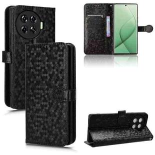 For Tecno Spark 20 Pro+ 4G Honeycomb Dot Texture Leather Phone Case(Black)