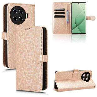 For Tecno Spark 20 Pro+ 4G Honeycomb Dot Texture Leather Phone Case(Gold)