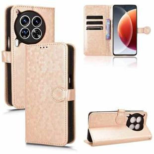 For Tecno Camon 30 Premier 5G Honeycomb Dot Texture Leather Phone Case(Gold)