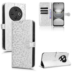 For Tecno Spark 30C 4G Honeycomb Dot Texture Leather Phone Case(Silver)