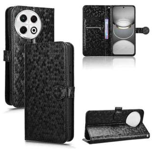 For Tecno Spark 30 Pro 4G Honeycomb Dot Texture Leather Phone Case(Black)