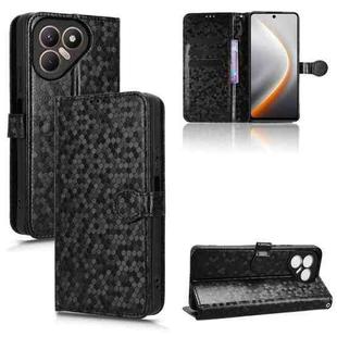 For Tecno Pova 7 4G Honeycomb Dot Texture Leather Phone Case(Black)