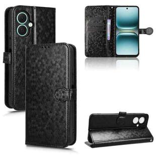 For Tecno Spark Go 2 4G Honeycomb Dot Texture Leather Phone Case(Black)