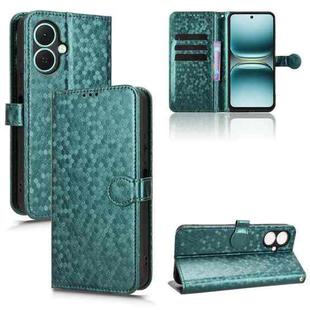 For Tecno Spark Go 2 4G Honeycomb Dot Texture Leather Phone Case(Green)