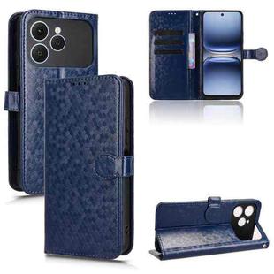 For Tecno Spark 40 4G Honeycomb Dot Texture Leather Phone Case(Blue)