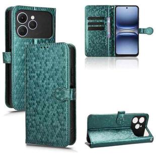 For Tecno Spark 40 4G Honeycomb Dot Texture Leather Phone Case(Green)