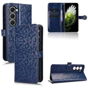 For Tecno Spark 40 Pro 4G Honeycomb Dot Texture Leather Phone Case(Blue)