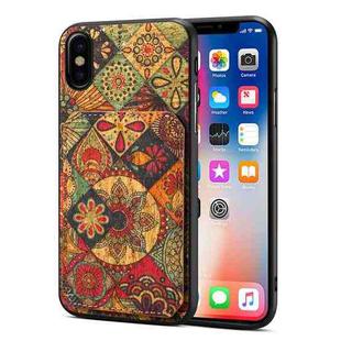 For iPhone XS / X Dual Card Slot Holder Phone Case(Autumn Yellow)