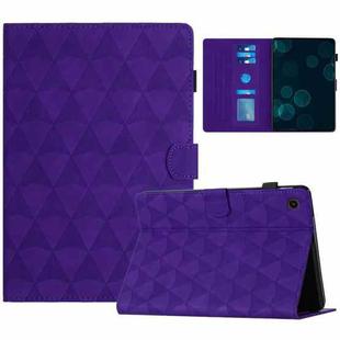 For Samsung Galaxy Tab A9+ Diamond Texture Embossed Leather Smart Tablet Case(Purple)