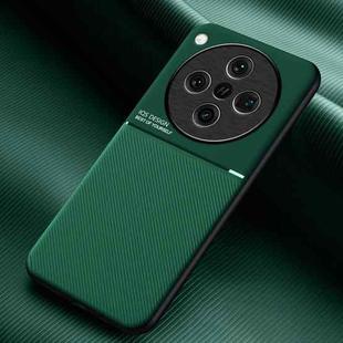 For OPPO Find X8 Classic Tilt Strip Grain Magnetic PC Hybrid TPU Phone Case(Green)