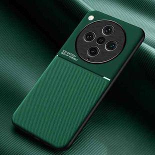 For OPPO Find X8 Pro Classic Tilt Strip Grain Magnetic PC Hybrid TPU Phone Case(Green)