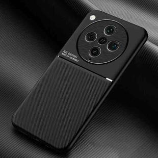 For OPPO Find X8 Pro Classic Tilt Strip Grain Magnetic PC Hybrid TPU Phone Case(Black)