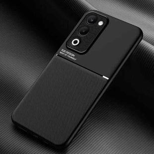 For OPPO A5 5G Global Classic Tilt Strip Grain Magnetic PC Hybrid TPU Phone Case(Black)