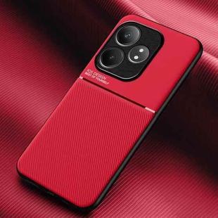 For Realme GT Neo6 Classic Tilt Strip Grain Magnetic Shockproof PC + TPU Phone Case(Red)