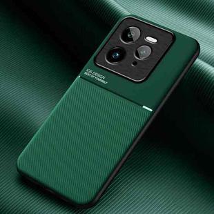 For Realme GT7 Pro Classic Tilt Strip Grain Magnetic PC Hybrid TPU Phone Case(Green)