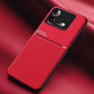 For vivo iQOO Neo8 Classic Tilt Strip Grain Magnetic Shockproof PC + TPU Phone Case(Red)