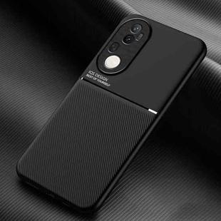For vivo S20 Pro Classic Tilt Strip Grain Magnetic PC Hybrid TPU Phone Case(Black)
