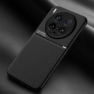 For vivo X200 Ultra Classic Tilt Strip Grain Magnetic PC Hybrid TPU Phone Case(Black)