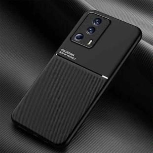 For Xiaomi Civi 2 Classic Tilt Strip Grain Magnetic Shockproof PC + TPU Phone Case(Black)