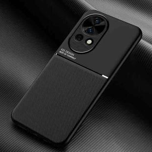 For Huawei nova 13 Classic Tilt Strip Grain Magnetic PC Hybrid TPU Phone Case(Black)