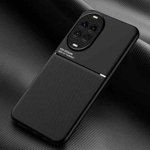 For Huawei nova 14 Classic Tilt Strip Grain Magnetic PC Hybrid TPU Phone Case(Black)