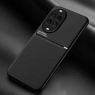 For Huawei nova 14 Pro Classic Tilt Strip Grain Magnetic PC Hybrid TPU Phone Case(Black)