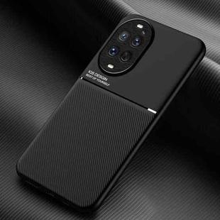 For Huawei nova 14 Ultra Classic Tilt Strip Grain Magnetic PC Hybrid TPU Phone Case(Black)