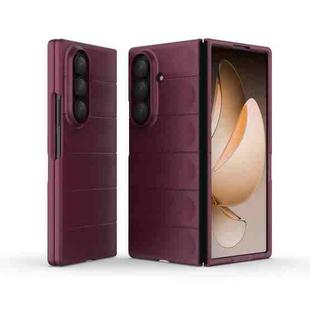 For Samsung Galaxy Z Fold7 5G Magic Shield Fold PC Shockproof Phone Case(Wine Red)