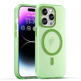 For iPhone 16 Pro MagSafe Frosted Translucent TPU + PC Full Coverage Phone Case(Green)