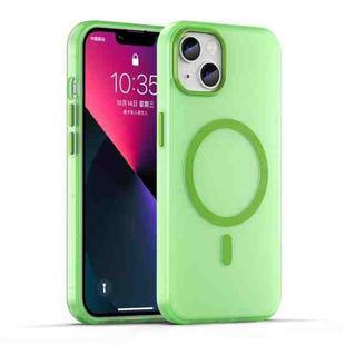 For iPhone 13 MagSafe Frosted Translucent TPU + PC Full Coverage Phone Case(Green)