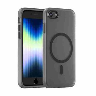 For iPhone SE 2022 / 2020 / 8 MagSafe Frosted Translucent TPU + PC Full Coverage Phone Case(Black)