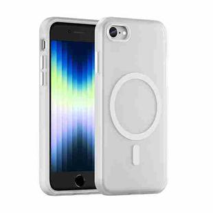 For iPhone SE 2022 / 2020 / 8 MagSafe Frosted Translucent TPU + PC Full Coverage Phone Case(White)