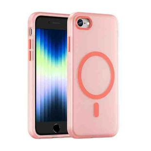 For iPhone SE 2022 / 2020 / 8 MagSafe Frosted Translucent TPU + PC Full Coverage Phone Case(Red)