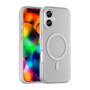 For iPhone 17 MagSafe Frosted Translucent TPU + PC Full Coverage Phone Case(White)