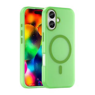 For iPhone 17 MagSafe Frosted Translucent TPU + PC Full Coverage Phone Case(Green)